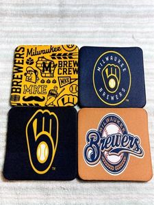 Brand New Milwaukee Brewers Coasters 3.5x3.5 in (pack of 4)